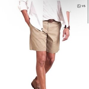 Banana Republic Men's Khaki Flat Front Shorts